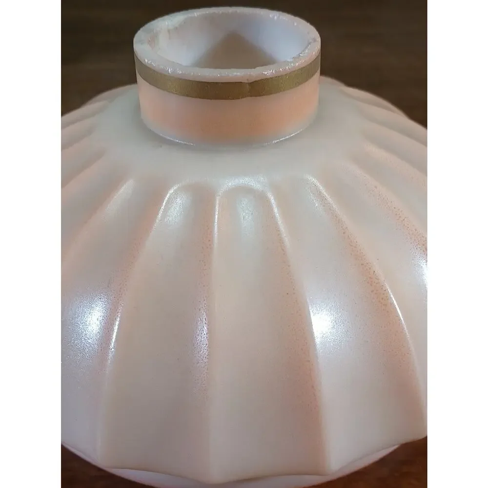 vintage pink glass fitter shade oil lamp Kerosene Lamp 5 Inch
